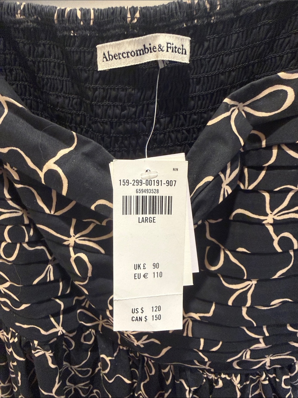 The A&F Emerson Poplin Puff Sleeve Midi Dress - Picture 2 of 2